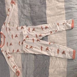 Kyte Baby "red panda" 2 piece pajamas